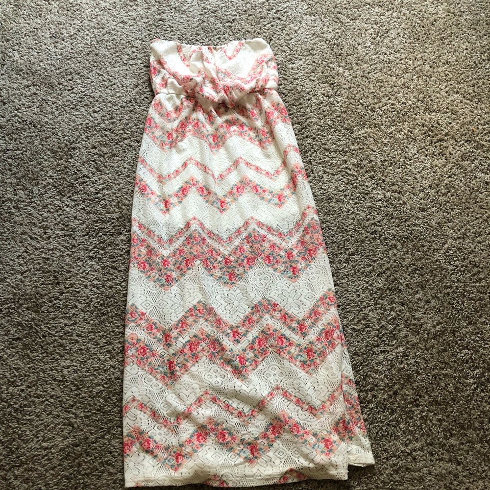 Strapless maxi dress